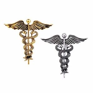 Doctors Medical Caduceus Symbol Lapel Pin Brooch